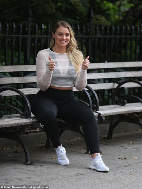 iskra lawrence in crop top for workout video in nyc daily mail online