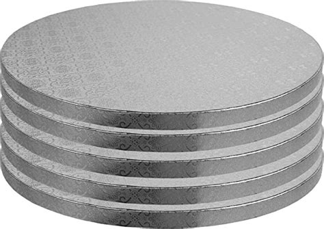 Ocreme Cake Board Silver Foil Round Cake Circles With