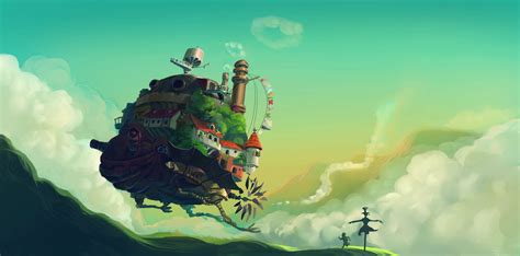 Howls Moving Castle Hd Wallpaper 3840x1080 Hd Picture Image
