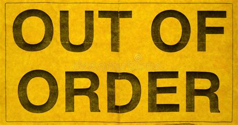 These sentence examples will help make the meaning clear and easy to remember. Out Of Order Sign stock photo. Image of order, broken ...