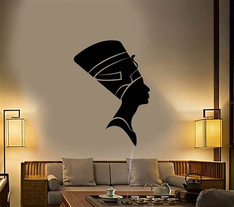 Vinyl Wall Decal Nefertiti Egyptian Queen Woman Style Egypt Stickers — Wallstickers4you