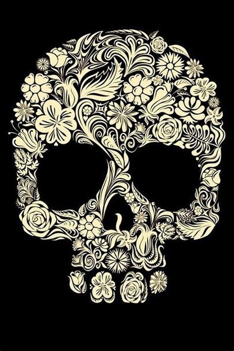 Sugar skull wallpaper sugar skull artwork sugar skull drawings skull wallpaper iphone sugar skull images sugar sugar skull the latest in home decorating. Floral skull wallpaper for iPhone | Phone Wallpapers | Pinterest | Floral Skull, Skull Wallpaper ...