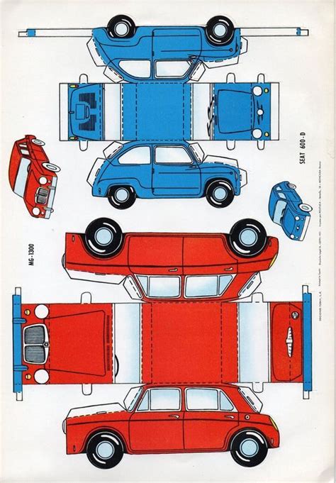 MG 1300 Morris Mini Seat 600 850 Paper Models ...
