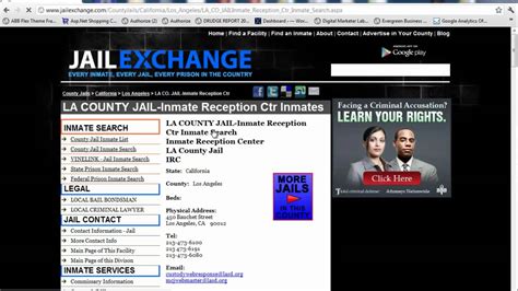 Founded in 1981, nami ventura county has become the community's voice on mental illness. LA County Jail Inmate Search - LA Booking - YouTube