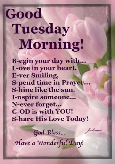 10 Blessed Good Morning Tuesday Greetings
