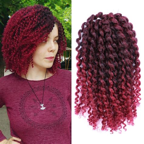 Marly Bob Ombre Crochet Braids Short Afro Kinky Curly Twist Braid Hair Passion Twist Synthetic