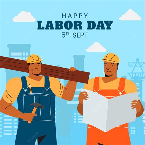 premium vector flat illustration for labor day celebration