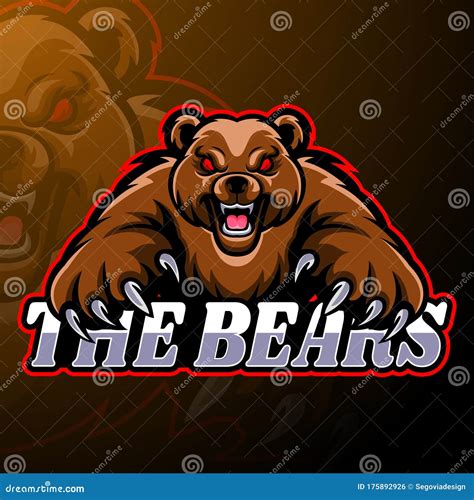 Bear Esport Logo Mascot Design Stock Vector Illustration Of Game