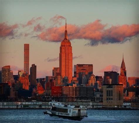 Sunset On The Empire State Building In New York By Gary Hershorn