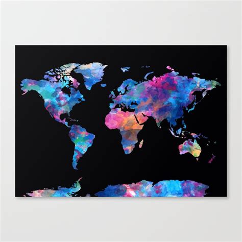 World Map Canvas Print By Bekim Art Society6