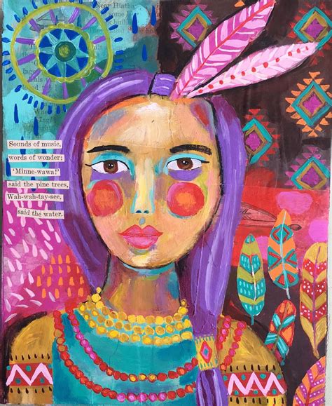 Julia Eves On Instagram “new Today Folkartpainting Nativeamerican