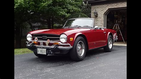 1974 Triumph Tr 6 Tr6 Convertible In Carmine Red And Engine Sound On My