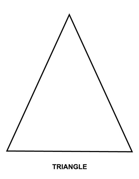 Triangle Printable Template Triangle Shape For Kids Activities And