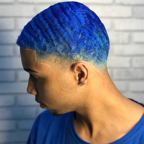 Pin By Kev On Crown 👑 Dyed Hair Blue Waves Haircut Men Hair Color