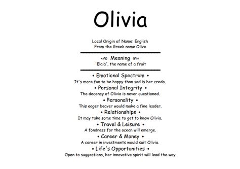 Olivia Meaning Of Name