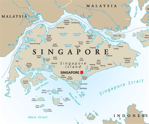 Map Of Singapore In Asia The World Map