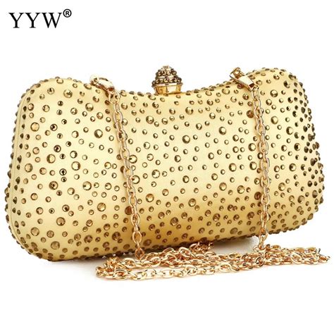 Buy Yyw Yellow Crystal Evening Clutches Women With