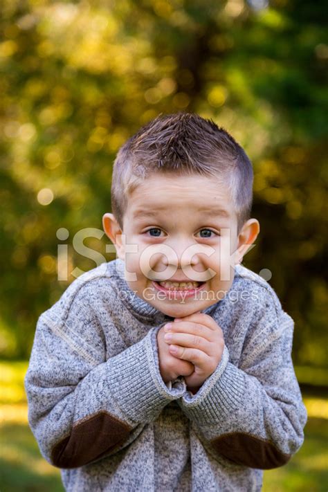 Young Boy Outdoors Portrait Stock Photos