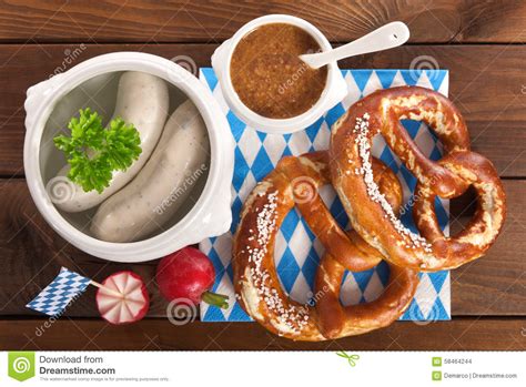 Bavarian Veal Sausage Breakfast Stock Photo Image Of Celebration