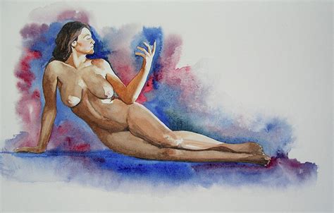 Watercolour Nude 5 Painting By Steve Jones Fine Art America