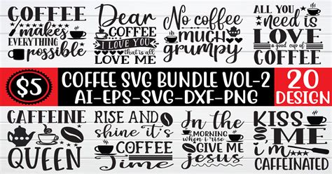 Coffee Svg Bundle Vol 2 Bundle · Creative Fabrica