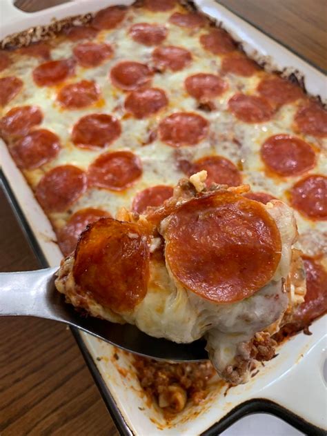 3-Cheese Pepperoni Pizza Lasagna Casserole – Country Rebel Recipes