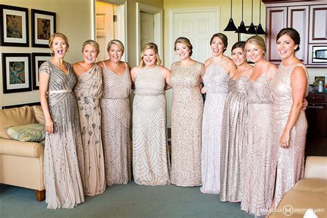 Champagne Gold Bridesmaid Dress From Adrianna Papell River Landing