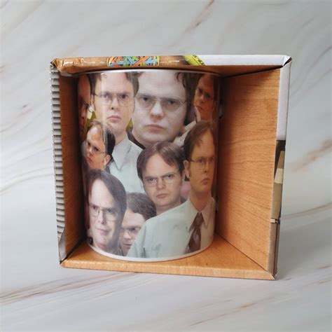 The Office Us Tv Show Dwight Schrute Collage Mug Yellow Octopus