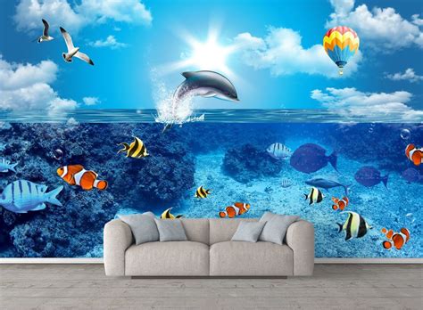 Fish In The Ocean Wall Mural Ubicaciondepersonascdmxgobmx