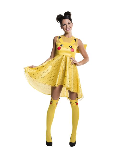Pikachu Pokemon Women Costume Dress Video Game Costumes