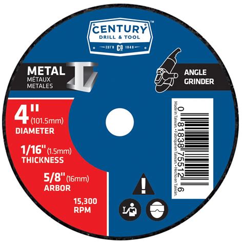 Buy From Century Metal Cutting Wheel 4 In X 116 In X 58 In Usa