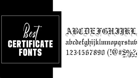 Best Certificate Fonts Elevate Your Achievement
