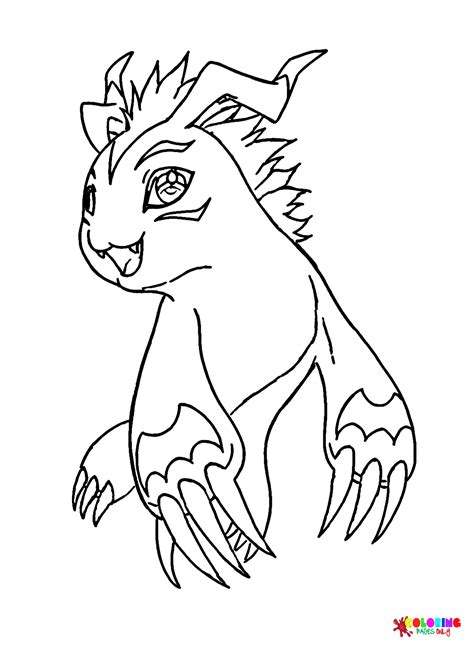 Images Gomamon Coloring Page Free Printable Coloring Pages