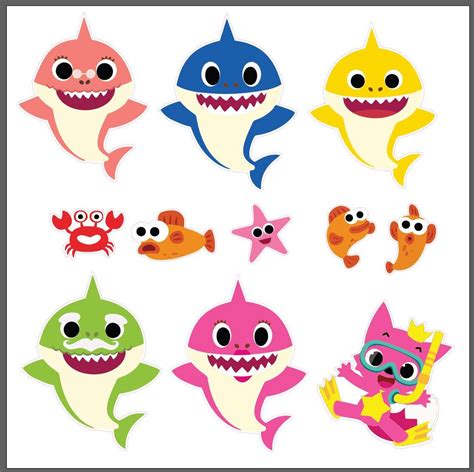 Baby Shark Characters Clip Art Sexiz Pix