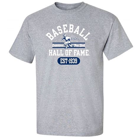 Mens Baseball Hall Of Fame Gray State Champ T Shirt