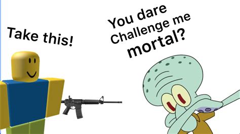 Can I Defeat Dabbing Squidward Dead Meme Roblox Youtube