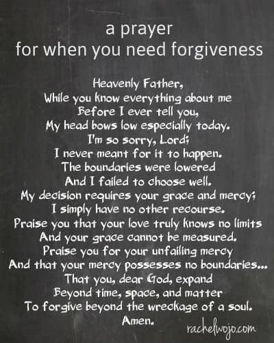 A Prayer Of Forgiveness