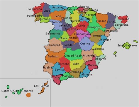 Mapa De España Provincias De España Para Imprimir