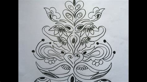 Decorative Painting- Draw and Trace Freehand Design - YouTube