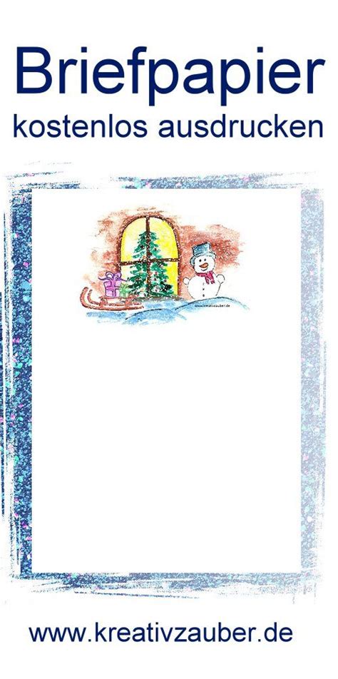 Weihnachtsbriefpapier zum ausdrucken und ausmalen : Weihnachtszeit kreative Ideen im Blog ★ Kreativzauber ...