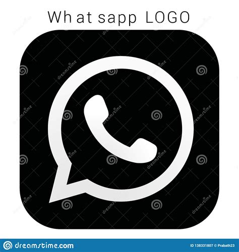 Logotipo De Whatsapp Con El Fichero Del Ai Del Vector Negro De Squred Y