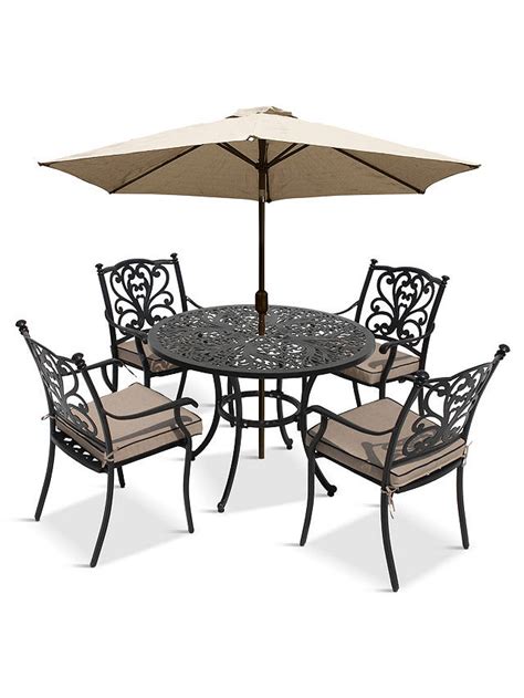 Lg Outdoor Devon 4 Seater Garden Dining Table And Chairs Set With