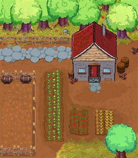 A Simple Farm Pixel Art 2d Game Asset Gamedev Market