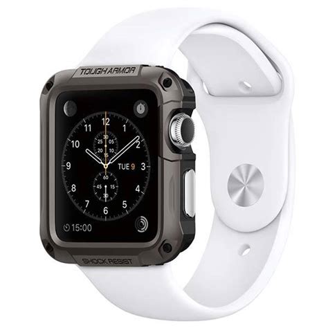 For apple watch series 6 5 4 se 40 44mm snap on protector hard bumper case cover. Spigen Tough Armor Apple Watch Case | Gadgetsin