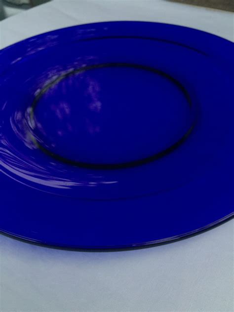 Dinner Plates Cobalt Blue Glass Stardust