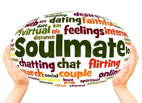 Soulmate Word Cloud Hand Sphere Concept Stock Illustration