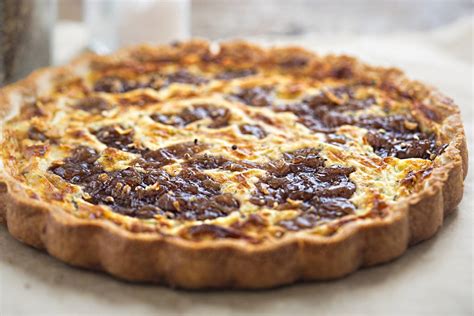Vintage Cheddar Caramelised Red Onion Quiche Free Stock Photo And Image