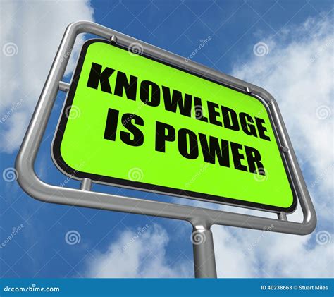 Knowledge Is Power Sign Represents Education Stock Illustration Image