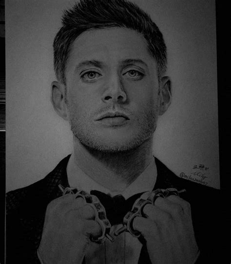 Jensenacklesdean Winchester Drawing By Milyzhang97 Supernatural Art