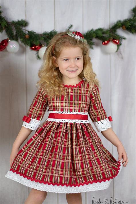 Christmas Plaid Dress Baby Girl Dress Patterns Plaid Christmas Dress